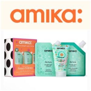 AMIKA - NWT - The Kure Strength Repair Trial Set. Shampoo, Conditioner & Mask